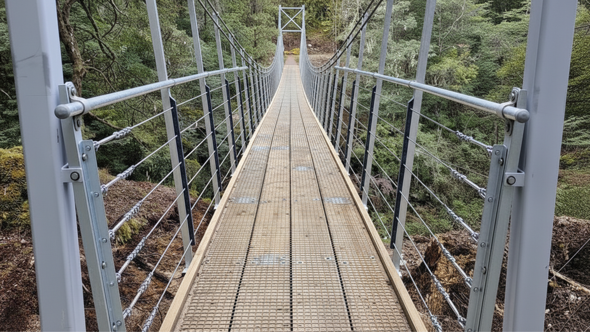 suspension bridge over the Routeburn River